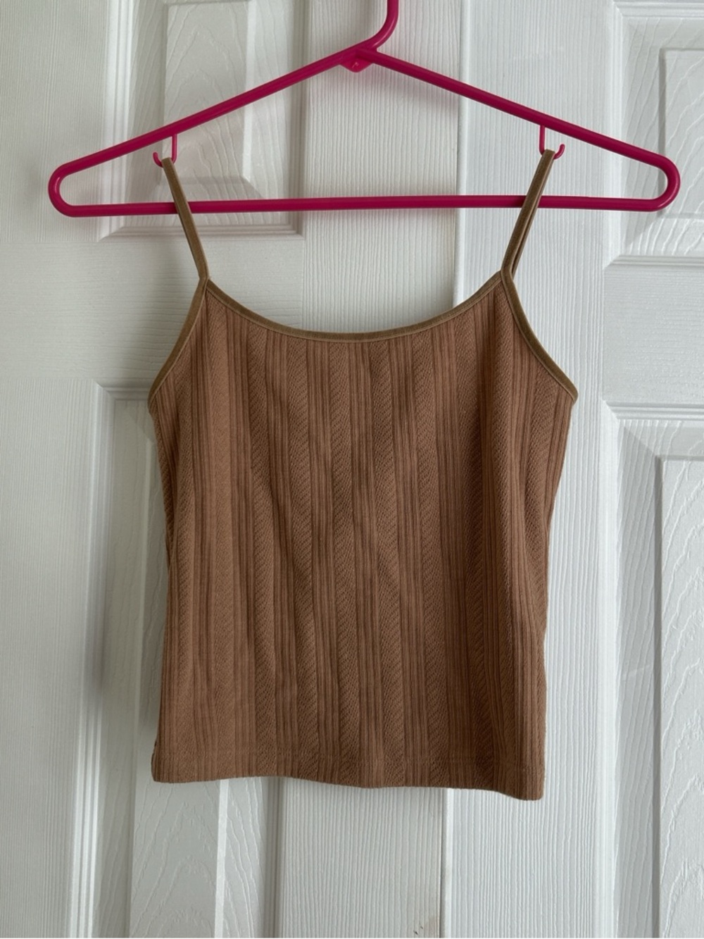 American Eagle Outfitters Brown Ribbed Spaghetti Strap Cami
